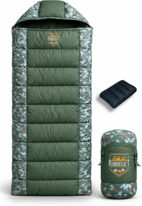 rhinokraft -10 degreesoft fur lining air travel pillowsoft and warm adventure sleeping bag