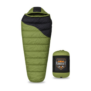 rhinokraft olive mummy  1020c lightweight 18kg  tall-friendly fit for camping sleeping bag