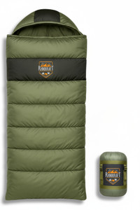 rhinokraft ultra light 0 degree envelope reliance cotton fibre olive sleeping bag
