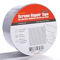 by.RHO Screen Repair Tape – Strong Self-Adhesive Window & Screen Door Repair Kit, Fiberglass Screen Patch 2"×33ft, Easy Cut and Apply, Indoor-Safe Adhesive, All-Weather (Gray)