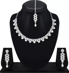 rhymee alloy rhodium silver white jewel set pack of 1