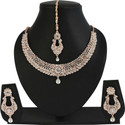 Rhymee Alloy Rhodium White Jewellery Set