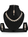 Rhymee Alloy Rhodium White Jewel Set (Pack of 1)