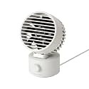 RHYTHM 9ZF038RH08 Desktop Fan, Silent, Small, USB Powered, Automatic Oscillation, Powerful, Low Even Cool, DC Motor, Double Inverted Fan, Desk Fan, Easy to Clean Silky Wind Mini, Light Gray