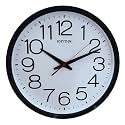 RHYTHM (Japan Plastic Round Clock Value Added Wall Clock 3D Numerals, Silent Silky Move, Injection Color Frame, Plastic Case Analogue ⌀36x36x5.0cms