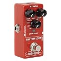 Rhythm Loop Guitar Pedal, STRICH SL-03 Looper for Electric Guitar Bass, 360s Phrase Looper (Unlimited Overdubs) + 8 Rhythm Drum Kits (4/4 Auto-Tempo), True Bypass (Red)