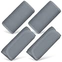 Riakrum 4 Pcs Baby Car Seat Belt Covers for Kids,Light Gray,5.7 X 2.6 Inch