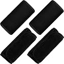 Riakrum 4 Pcs Baby Car Seat Belt Covers for Kids,Black,5.7 X 2.6 Inch
