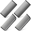 Riakrum 4 Pcs Baby Car Seat Belt Covers for Kids,Gray,10.63 X 4.33 Inch