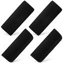 Riakrum 4 Pcs Baby Car Seat Belt Covers for Kids,Black,10.63 X 4.33 Inch