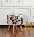 RIANCE CREATIONS Fabric Standard Ottoman