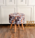 RIANCE CREATIONS Fabric Standard Ottoman