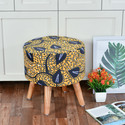 RIANCE CREATIONS Solid Wood Standard Ottoman