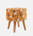 RIANCE CREATIONS Solid Wood Standard Ottoman
