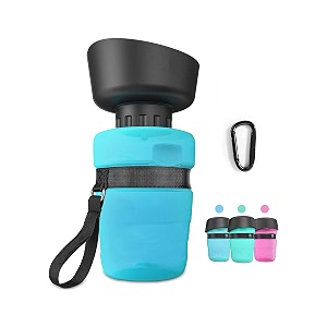 rianz pet foldable water bottle for dogs cats and other small pets travel water bottledispenser lightweight amp convenient bpa free comes with a d hook pack of 1