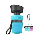 RIANZ Pet Foldable Water Bottle for Dogs, Cats and Other Small Pets, Travel Water Bottle/Dispenser, Lightweight & Convenient BPA Free Comes with a D Hook (Pack of 1)