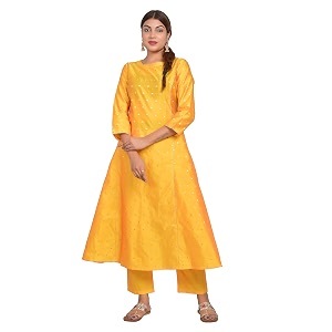 Riara Art Silk Women Long Anarkali Kurti
