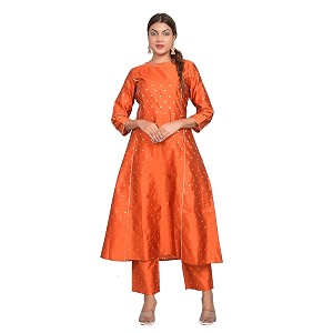 Riara Art Silk Women Long Anarkali Kurti