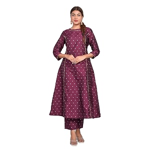 Riara Art Silk Women Long Anarkali Kurti