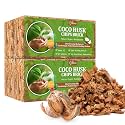 Riare 4 Pack Organic Coco Coir Chips for Plants, 4.4 lb Coconut Husk Bricks