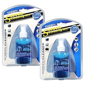 riatech 2 pack 2 in 1 cleaning kit for lcd led computers tv camera lens binocular laptop monitor smartphone tablet screen cleaner 200ml with spray micro fiber cloth