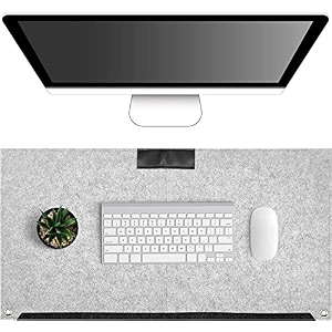 riatech large size 600 x 300 x 3mm extended gaming mouse pad computer mousepad non-slip rubber base laptop keyboard desk mat pad for office with pen amp paper pocket grey