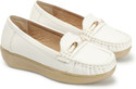Riba Easy Step WOMEN FOOTWEAR Loafers For Women (White , 8)