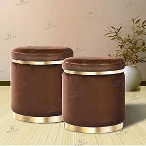 velvet luxurious sitting stool for bedroom amp living room sofa side stool wooden small ottoman footrest stool makeup chair pouf for office amp home decoration drum combo coffee 2