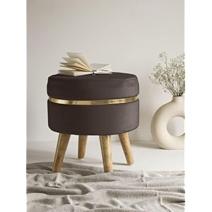 ribavary velvet luxurious sitting stool for bedroom amp living room sofa side stool wooden small ottoman footrest stool makeup chair pouf for office amp home decoration stool coffee