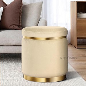 velvet ottoman stool for living room footrest small pouf seat for living room bedroom wooden sofa side stool makeup chair home office decorative furniture