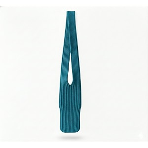 ribbed knit mobile phone case compatible with iphone stretchable knit phone sleeve with strap  soft protective mobile pouch cover blue