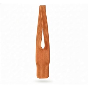 ribbed knit mobile phone case compatible with iphone stretchable knit phone sleeve with strap  soft protective mobile pouch cover orange