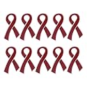 Ribbon Pins 1/5/25/100 for Cancer &amp; Disease Awareness - Various Causes - Bulk Quantities Available for Support Groups and Fundraising