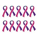 Ribbon Pins 1/5/25/100 for Cancer &amp; Disease Awareness - Various Causes - Bulk Quantities Available for Support Groups and Fundraising