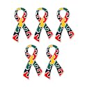Ribbon Pins 1/5/25/100 for Cancer &amp; Disease Awareness - Various Causes - Bulk Quantities Available for Support Groups and Fundraising
