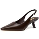 RIBONGZ Sexy Slingback Pumps Elegant Dressy Heels for Women Closed Toe Pointy High Heels Wedding Bride Prom Party Evening Shoes