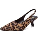 RIBONGZ Sexy Slingback Pumps Elegant Dressy Heels for Women Closed Toe Pointy High Heels Wedding Bride Prom Party Evening Shoes