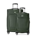 Ricardo Beverly Hills Avalon Softside 2-Piece Luggage Set Made with Sustainable 100% Recycled PET (rPET), Lightweight, Eco-Friendly Travel, Expandable, Dual Spinner Wheels, Juniper Green, (20" &amp; 24")