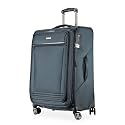 Ricardo Beverly Hills Avalon Softside Medium Check-In Luggage Made with Sustainable 100% Recycled PET (rPET), Lightweight, Eco-Friendly Travel, Expandable, Dual Spinner Wheels, Storm Blue, 24-inch