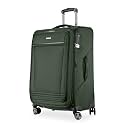 Ricardo Beverly Hills Avalon Softside Medium Check-In Luggage Made with Sustainable 100% Recycled PET (rPET), Lightweight, Eco-Friendly Travel, Expandable, Dual Spinner Wheels, Juniper Green, 24-inch