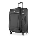 Ricardo Beverly Hills Avalon Softside Medium Check-In Luggage Made with Sustainable 100% Recycled PET (rPET), Lightweight, Eco-Friendly Travel, Expandable, Dual Spinner Wheels, Black, 24-inch