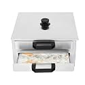 Rice Noodle Roll Steamer Machine, 12.6*12.2*6.3 In Lid Open Stainless Steel Steam Rice Noodle Machine Cantonese Rices Noodles Rolls Machine with Scraper for Breakfast Shops Snack Bar Market Stalls (2 Layer,12.6*12.2*6.3 in)