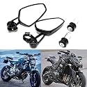 Rich Choices Universal Black Motorcycle 22mm 7/8'' Bar end Rear View Mirrors GROM MSX125 CB500F Z125 pro Z650 Z750 Z800 Z900 MT-03 MT-07 FZ-07 MT-09 FZ-09 MT-10 FZ-10 MT-25 FZ6 FZ8 FZ6R SV650 SV1000