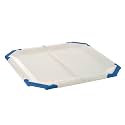 Richell PAW TRAX Potty Pad Holder in Light Beige & Blue, Potty Training Tray for Dogs|Dog and Puppy Pad Holder - Anti-Tearing/Anti-Ripping - Durable Plastic for Potty Training Puppies and Senior Dogs