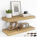 RICHFOCUS 24Inch Floating Shelves for Wall 2Pack, Oak, 8" Deep