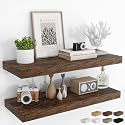 RICHFOCUS 36Inch Floating Shelves for Wall 2Pack|Rustic Brown|8" D