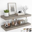 RICHFOCUS 36Inch Floating Shelves for Wall 2Pack, Grey, 8" Deep