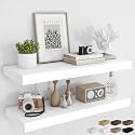 RICHFOCUS 36Inch Floating Shelves for Wall 2Pack, White, 8" Deep