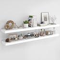 RICHFOCUS 72Inch Floating Shelves for Wall 2Pack, White, 8" Deep