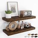 RICHFOCUS Bathroom Floating Shelves for Wall 2Pack|Rustic Brown|28" L